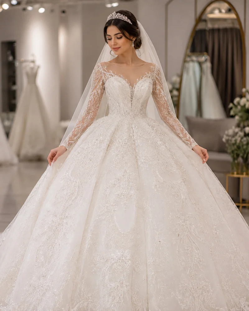 لباس عروس کلوش